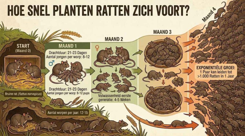 scheme over de voortplanting van ratten