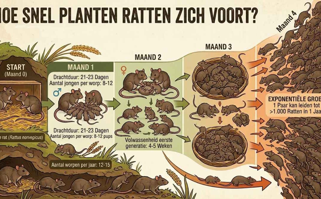 Hoe snel planten ratten zich voort?